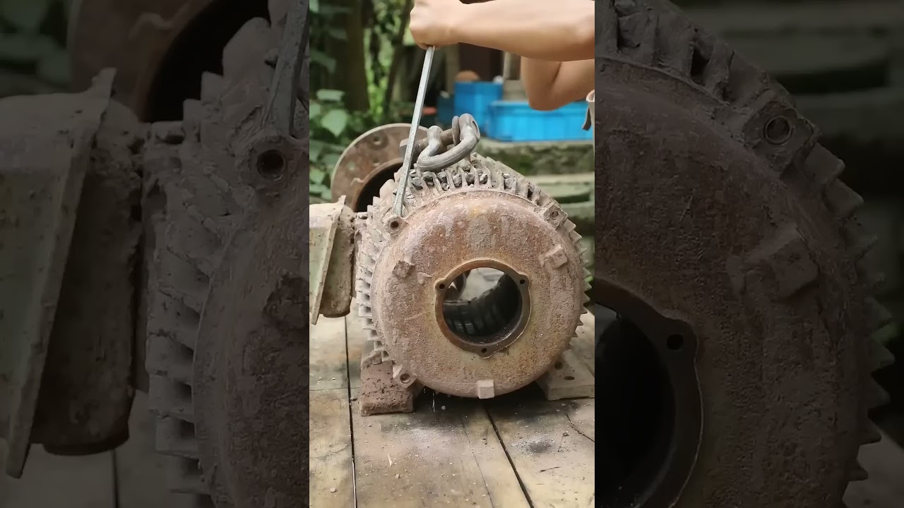 A gifted young girl repairs a dilapidated and rusty machine, making it even more powerful! 