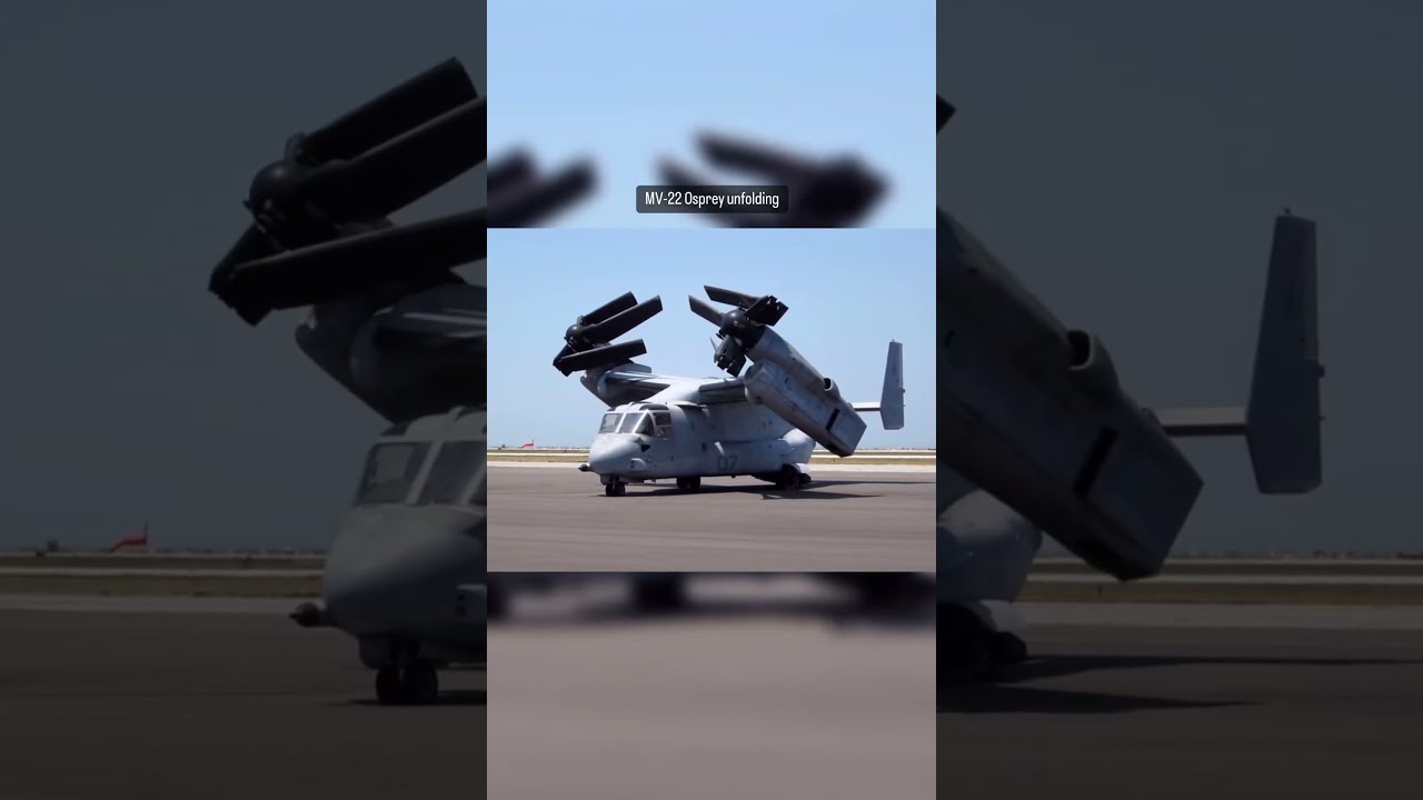 Check this out !! Gigantic MV-22 Osprey spreading its wings !! #plane #osprey #MV22