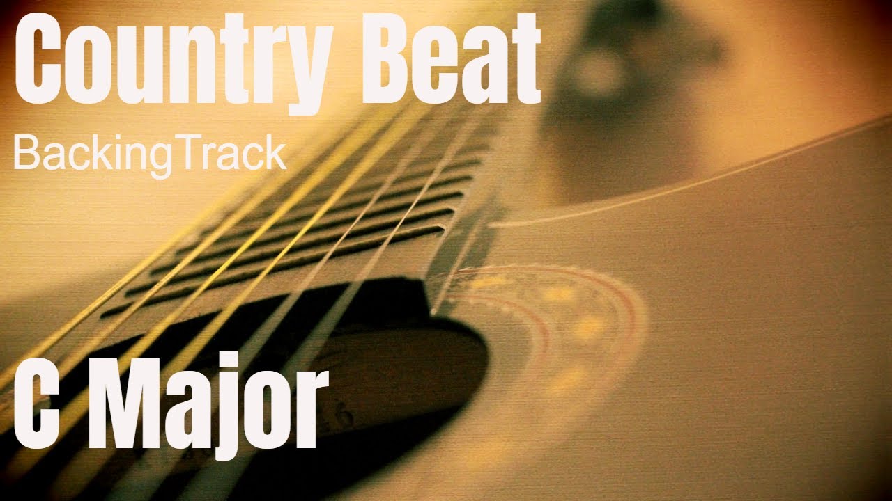 Country Beat Guitar Backing Track Jam In C Major