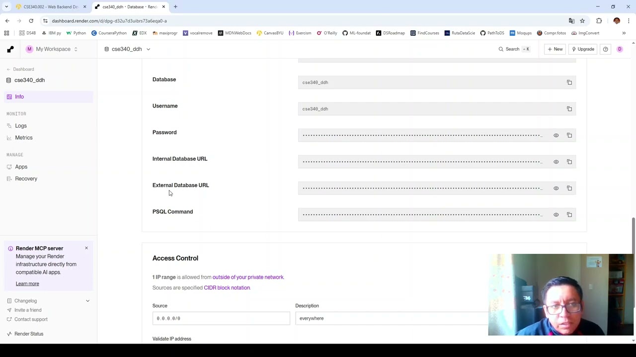 Render Free Plan: Resetting Your Database Step by Step (CSE340)