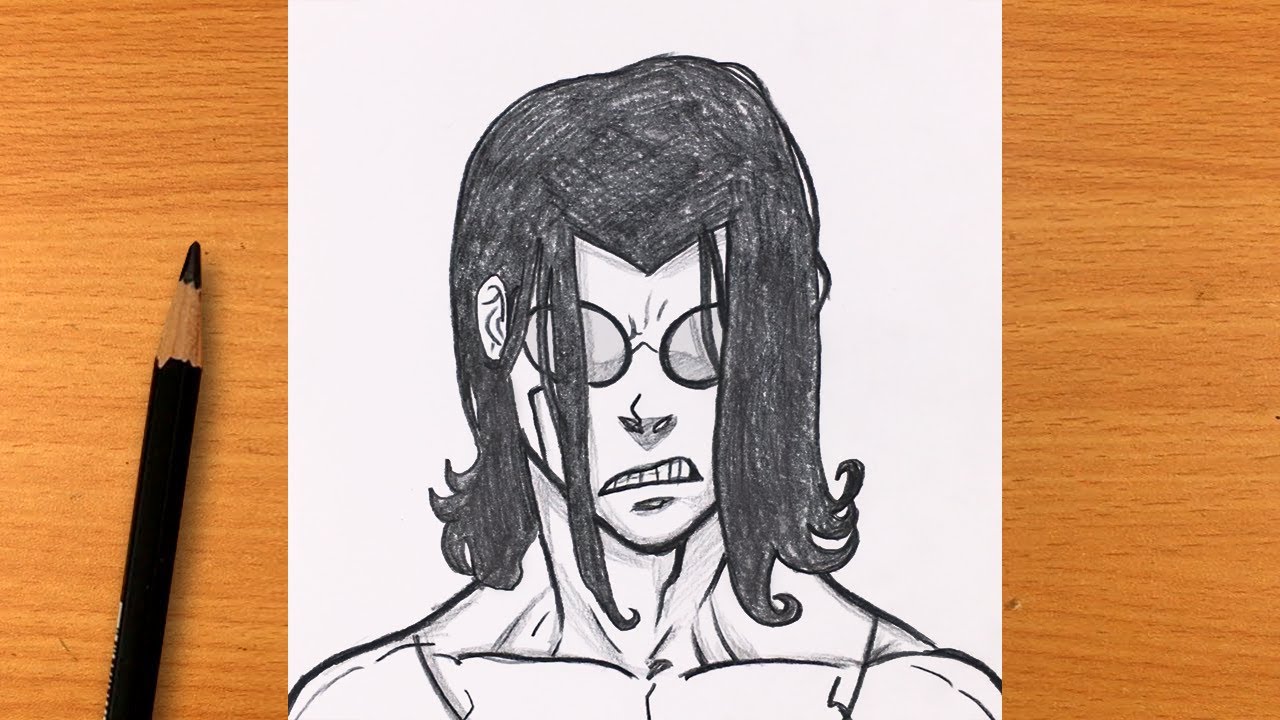 How to draw long hair Mark Grayson | Mark Graysons step by step | Invincible easy drawing