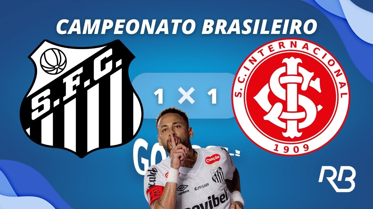 GOL DO SANTOS! GOL DE NEYMAR! Santos 1 X 1 Internacional