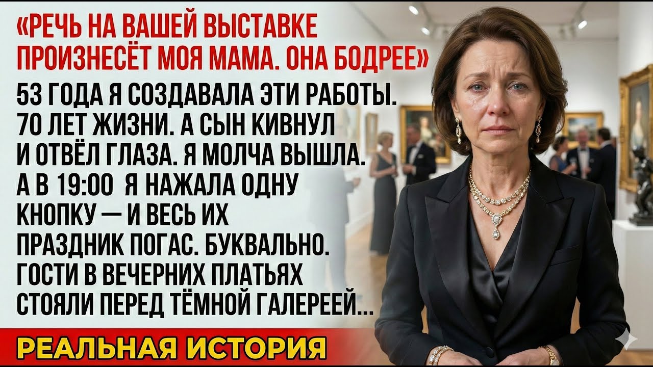 Мать невестки украла мою выставку. Сын кивнул. А потом я нажала одну кнопку...