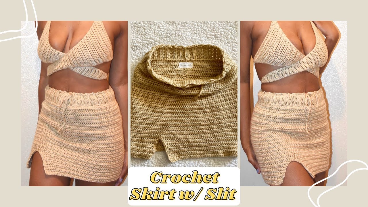 Easy Crochet Skirt with Slit Pattern