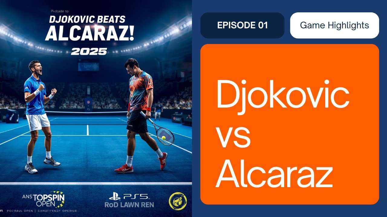 Djokovic Too Good! Straight Sets Win vs Alcaraz | Australian Open PS5 Gameplay