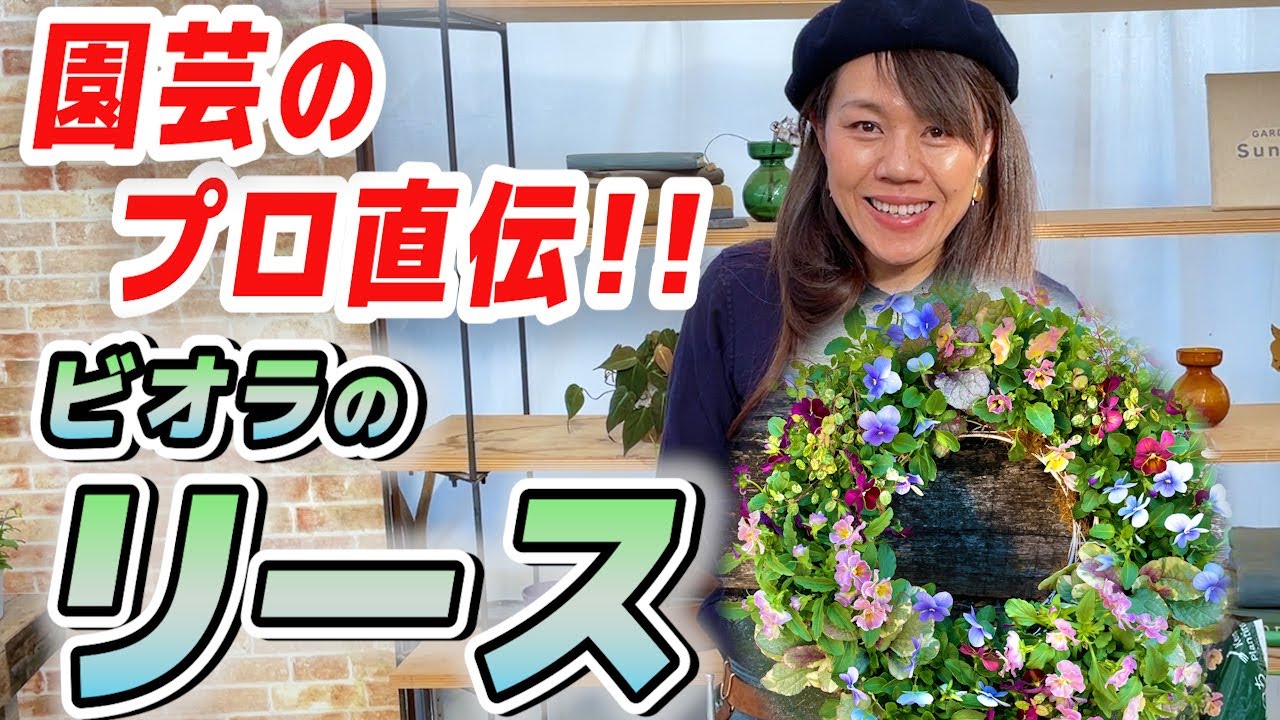 【寄せ植え】初心者でもオシャレに作れるビオラのリース！園芸店長が紹介します！【ガーデニング】【寄せ植え】【ビオラ】
