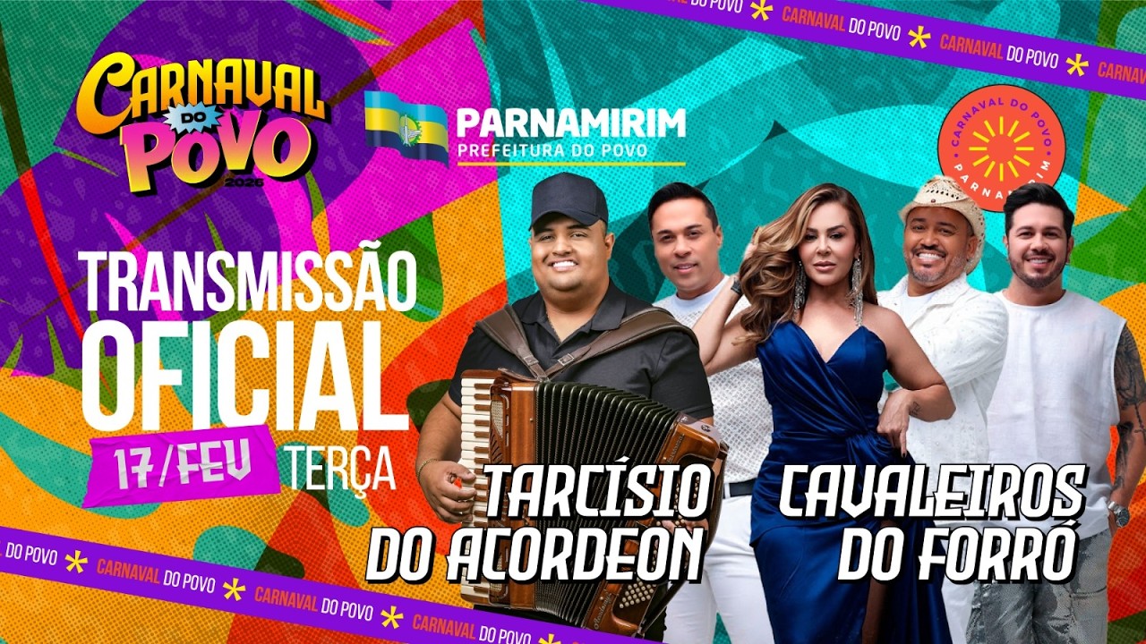 🔵🟡 AO VIVO - 5º DIA DO CARNAVAL DO POVO 2026 -  PREFEITURA DE PARNAMIRIM