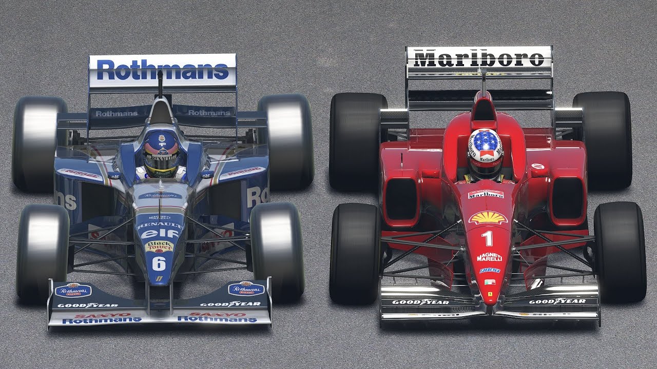 Michael Schumacher vs Jacques Villeneuve | Ferrari F310 vs Williams FW18 | F1 1996 at Imola