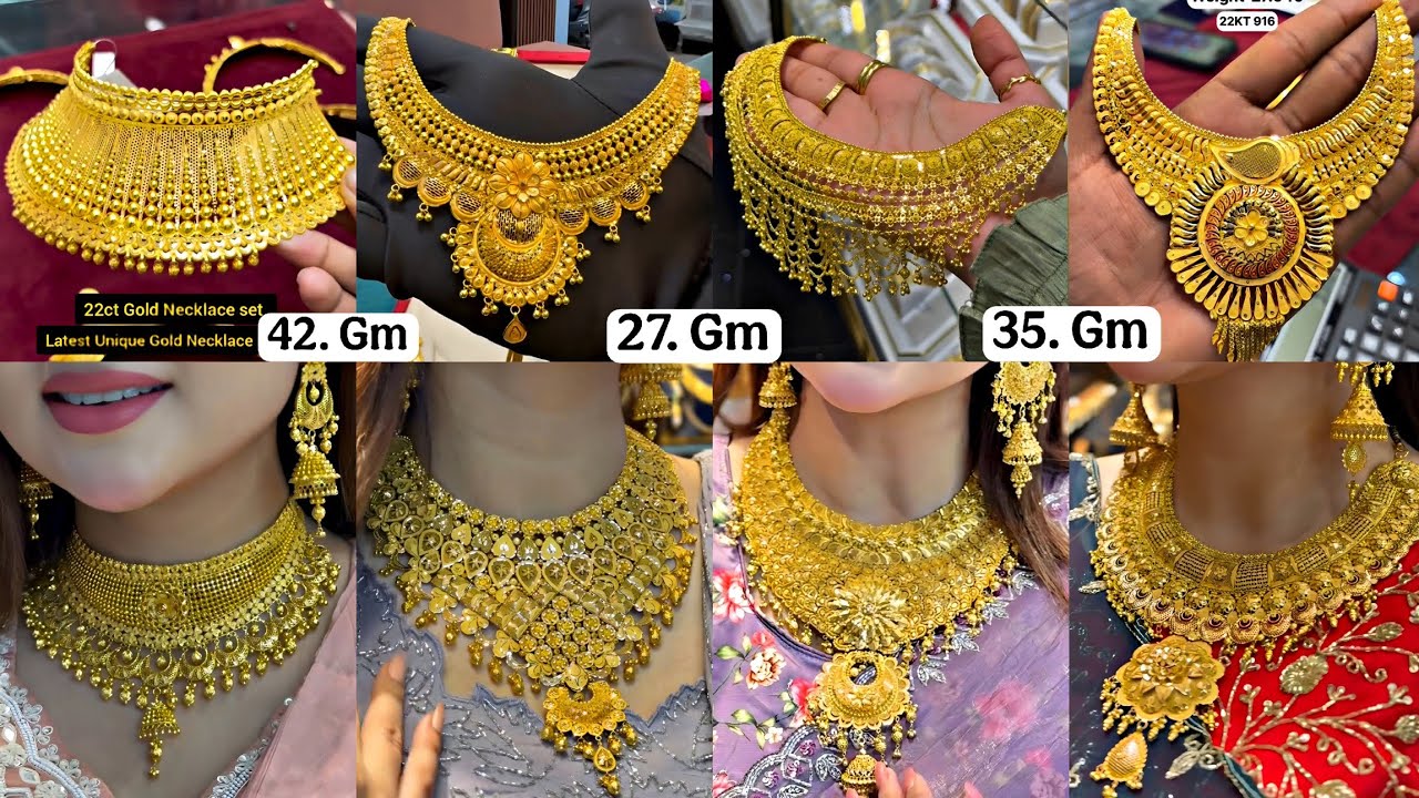 Latest Gold Necklace Designs With Price |Gold Necklace set |Gold Choker Necklace Design #viral #100