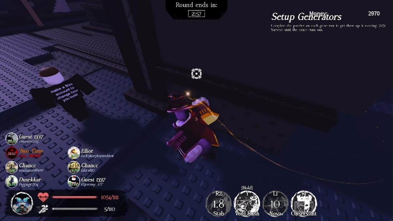Playing as TDS X Forsaken collab narrator noli skin
