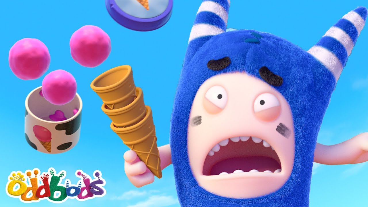 Catch the Ice Cream Scoops! 🍨😲 | 1 HOUR OF ODDBODS | Funny Slapstick Cartoon Compilation for Kids