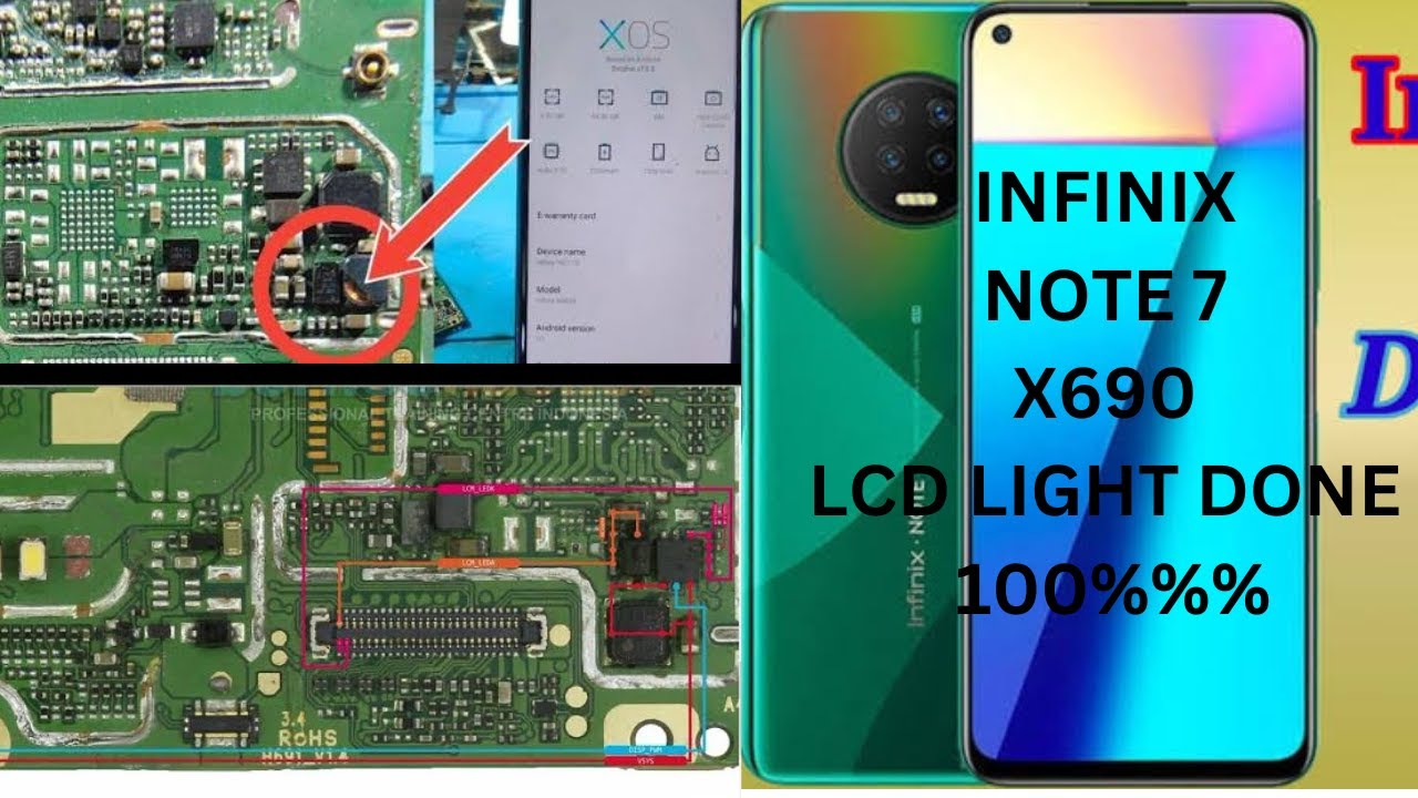 infinix note 7 x690 lcd light solution 100%% working step by step method all model working