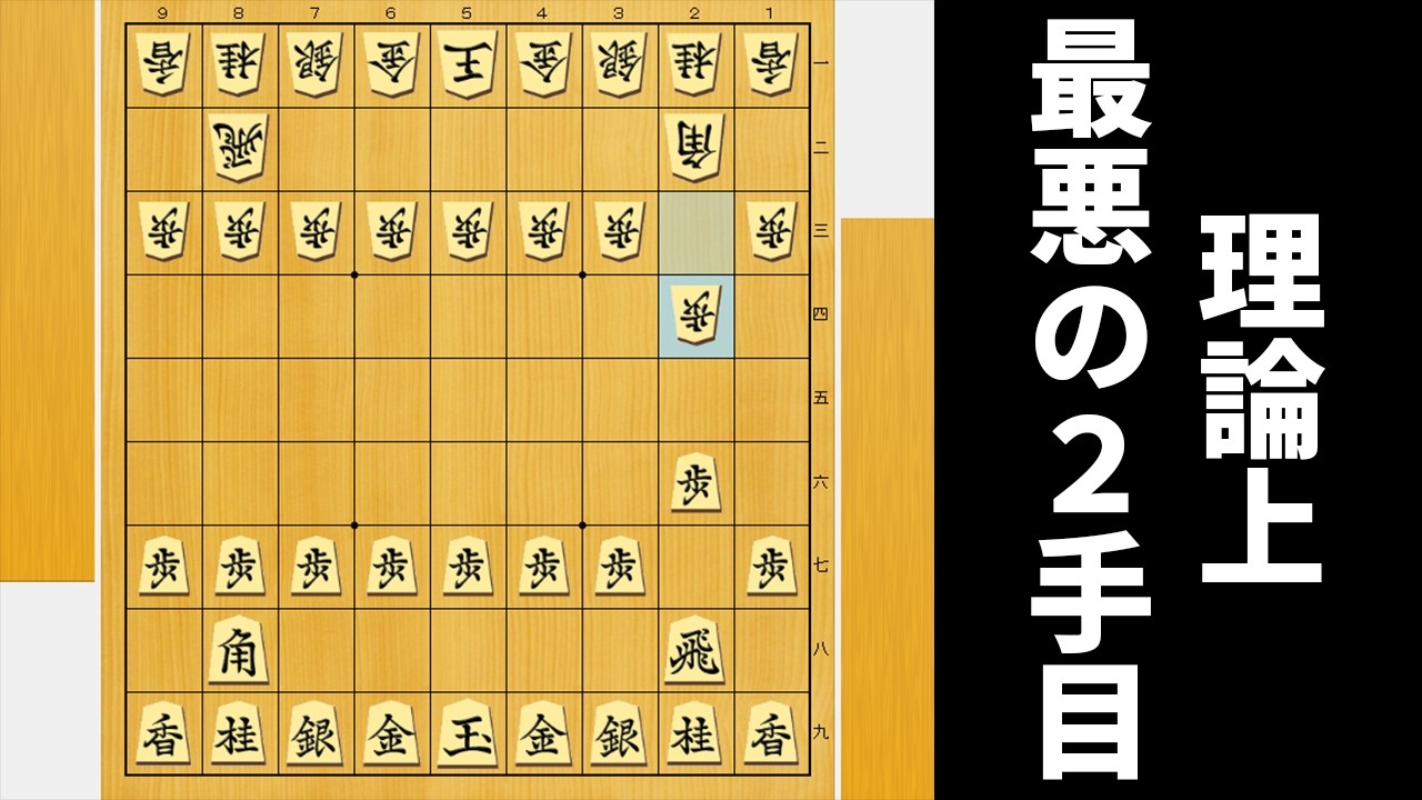 将棋史上最悪の2手目指してくれた局面からならAIにも勝てるやろwwwww