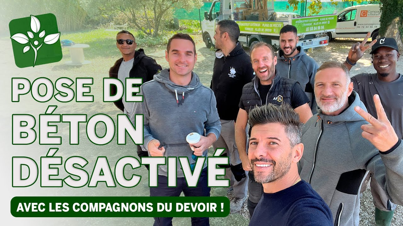 Réalisation d'une terrasse en béton désactivé 👀