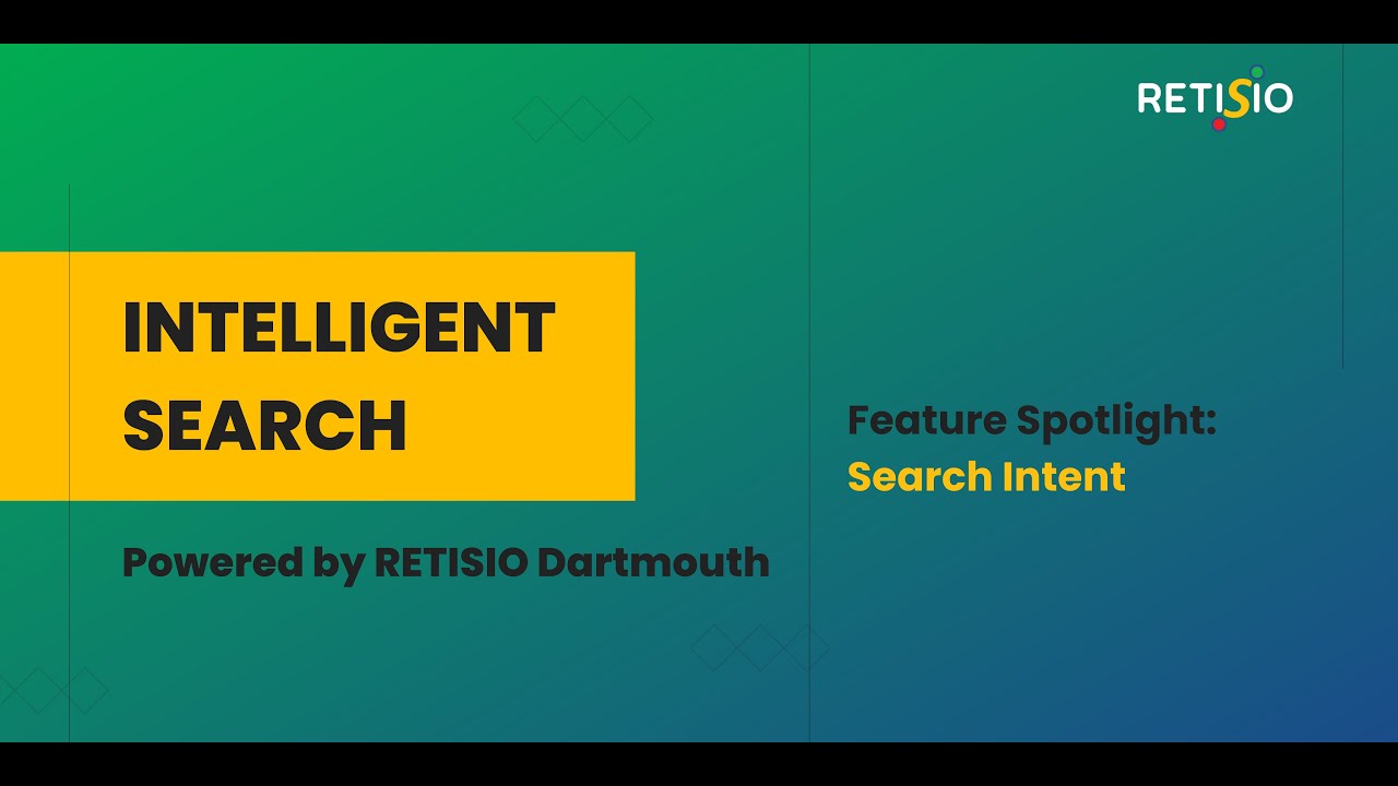 RETISIO Intelligent Search - Search Intent