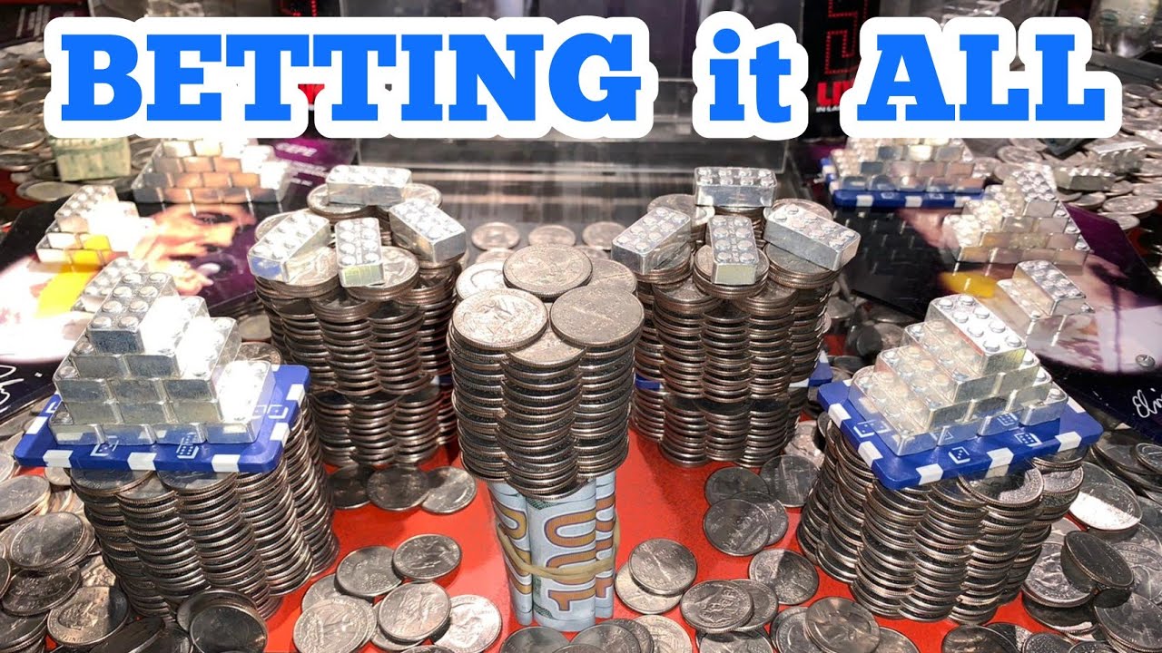 BETTING IT ALL ... Playing The High Limit Coin Pusher Jackpot WON MONEY ASMR