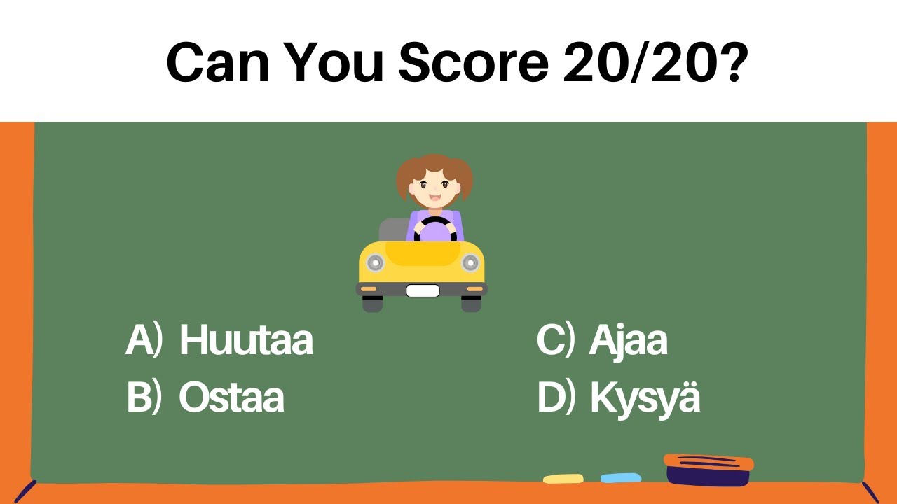 Choose The Correct Verb | Finnish Language Grammar Quiz For Beginners