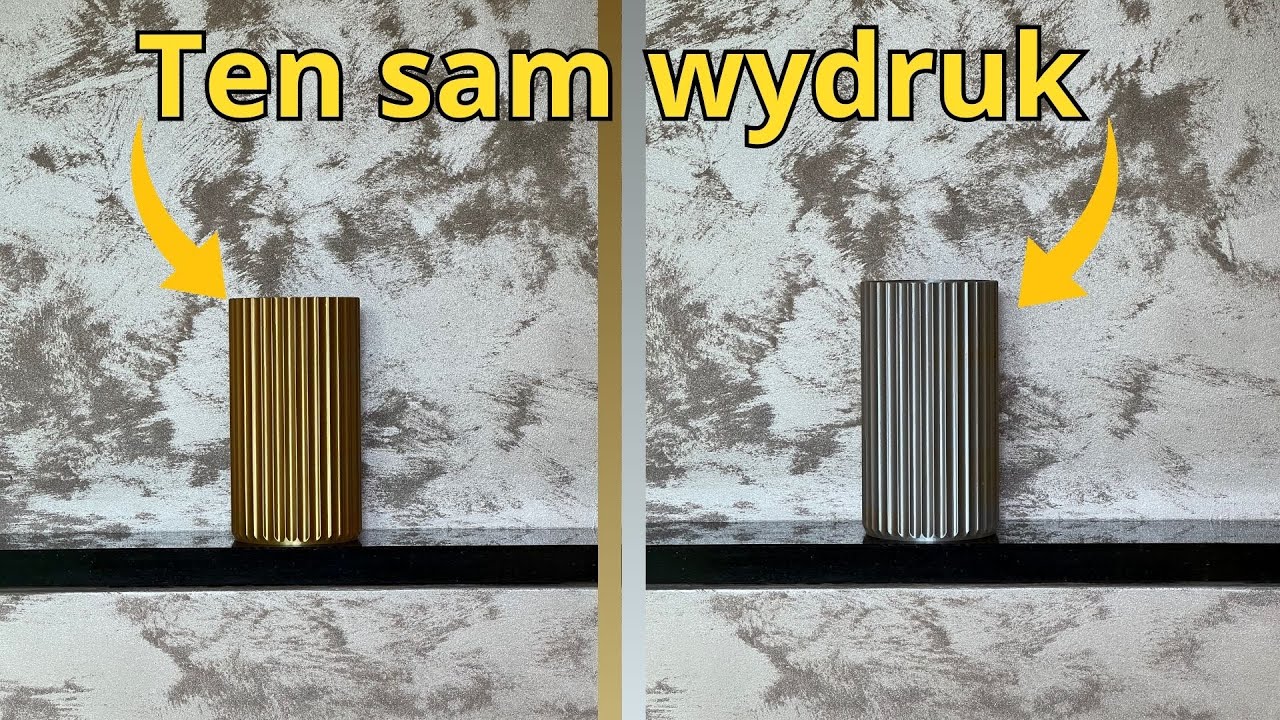 Złoto-srebrny filament PLA? Wyszło całkiem nieźle!