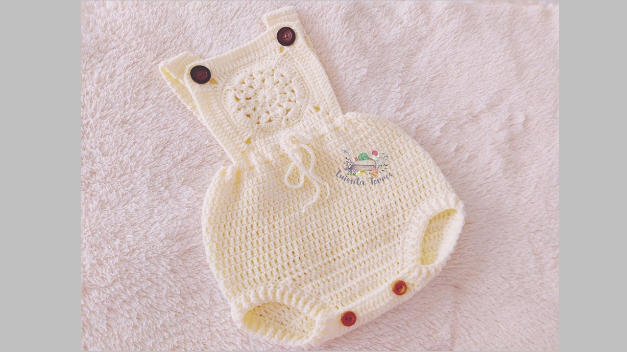PETO PARA BEBÉ TEJIDO A CROCHET O GANCHILLO - PASO A PASO - TEJIDO FÁCIL Y RAPIDO 3 A6 MESES