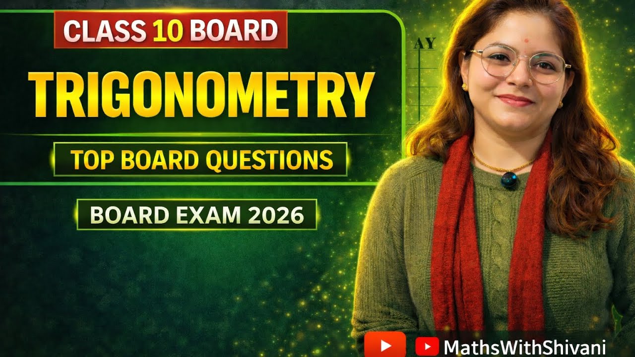 Class 10 Trigonometry One Shot 🔥Chapter 8  Complete | One Day – One Chapter | Board Exam 2026