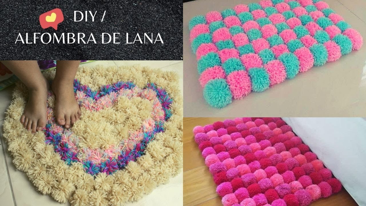 DIY: Alfombras con pompones de Lana paso a paso