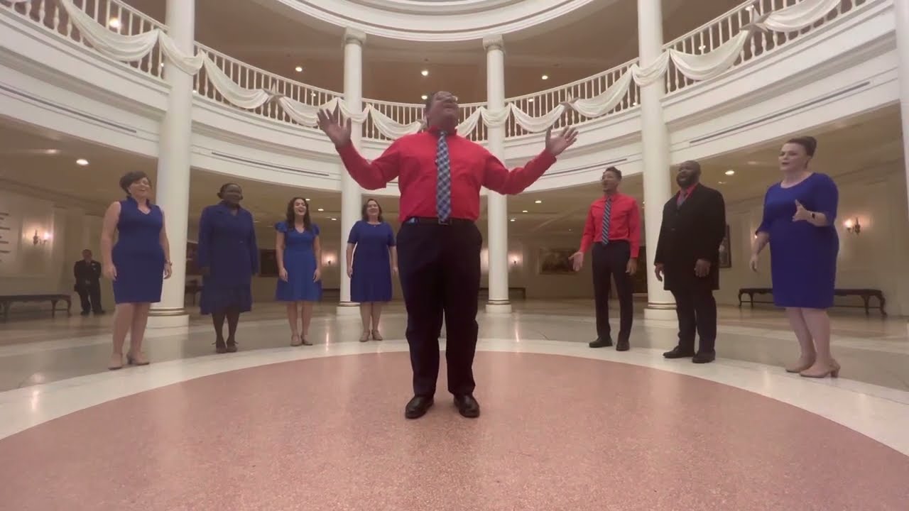 Disneys Voices of Liberty singing in the American Pavilion at Epcot 6/7/2023