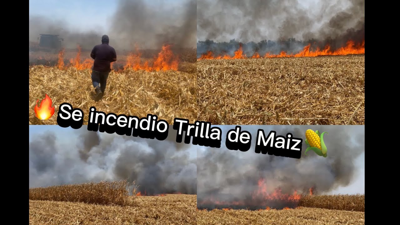 Se incendia🔥Trilla de Maiz🌽 casi se nos quema la camioneta😱😱