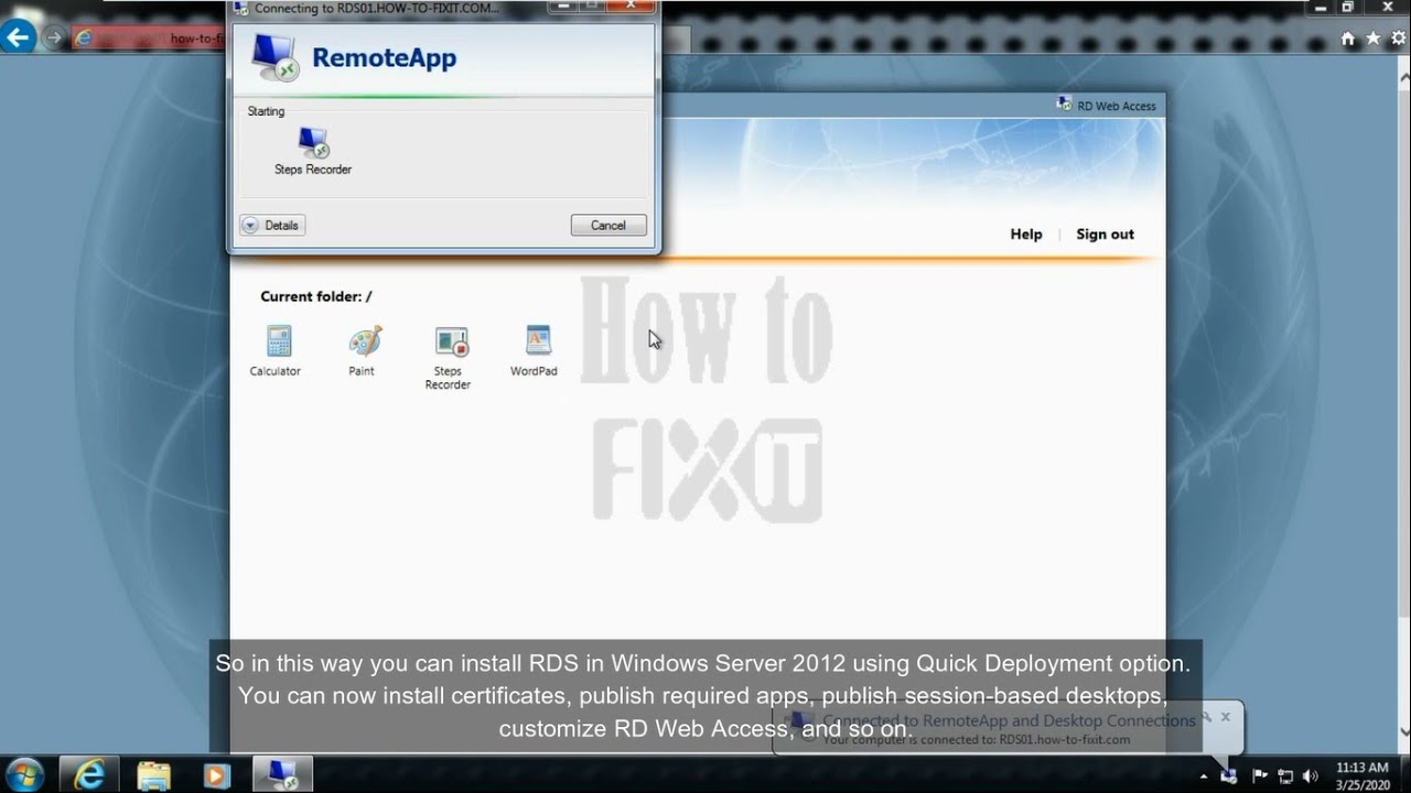 Install Remote Desktop Services in Windows Server 2012 R2
