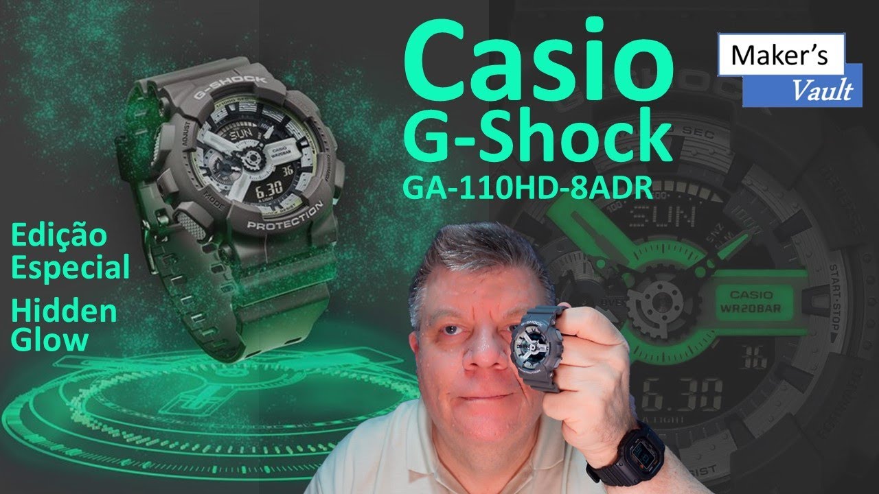 Casio G-Shock GA-110HD: Anadigi Série Especial Hidden Glow