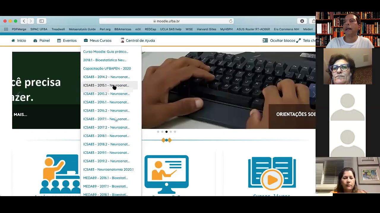 Aula de Avalia&ccedil;&atilde;o pelo Moodle para o Departamento de Pediatria da UFBA