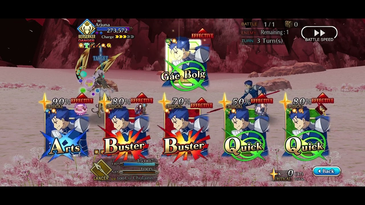 fgo solo-(lostbelt 4) Godjuna (ch:19-4) vs Cu Chulainn
