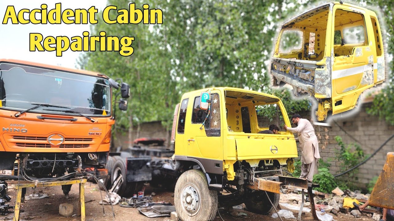 Restoration of a Accidental Prime Mover Cabin | Completely Damaged Cabin Repairing  @Pakistani truck