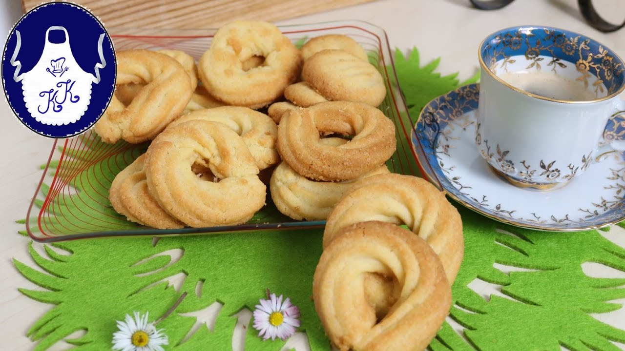 Butterkekse Rezept / Butterringe / Butter Cookie / Feingebäck zum Kaffee
