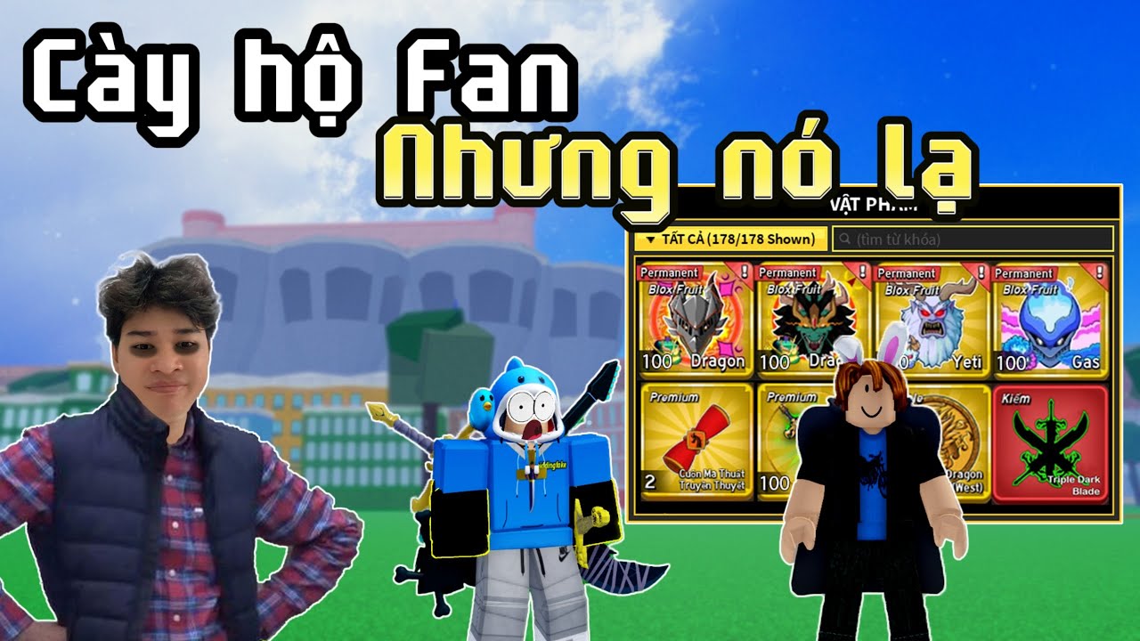 Bloxfruits - Hidding cày hộ acc Fan nhưng acc Fan xịn hơn acc Hidding #hiddingroblox #bloxfruits