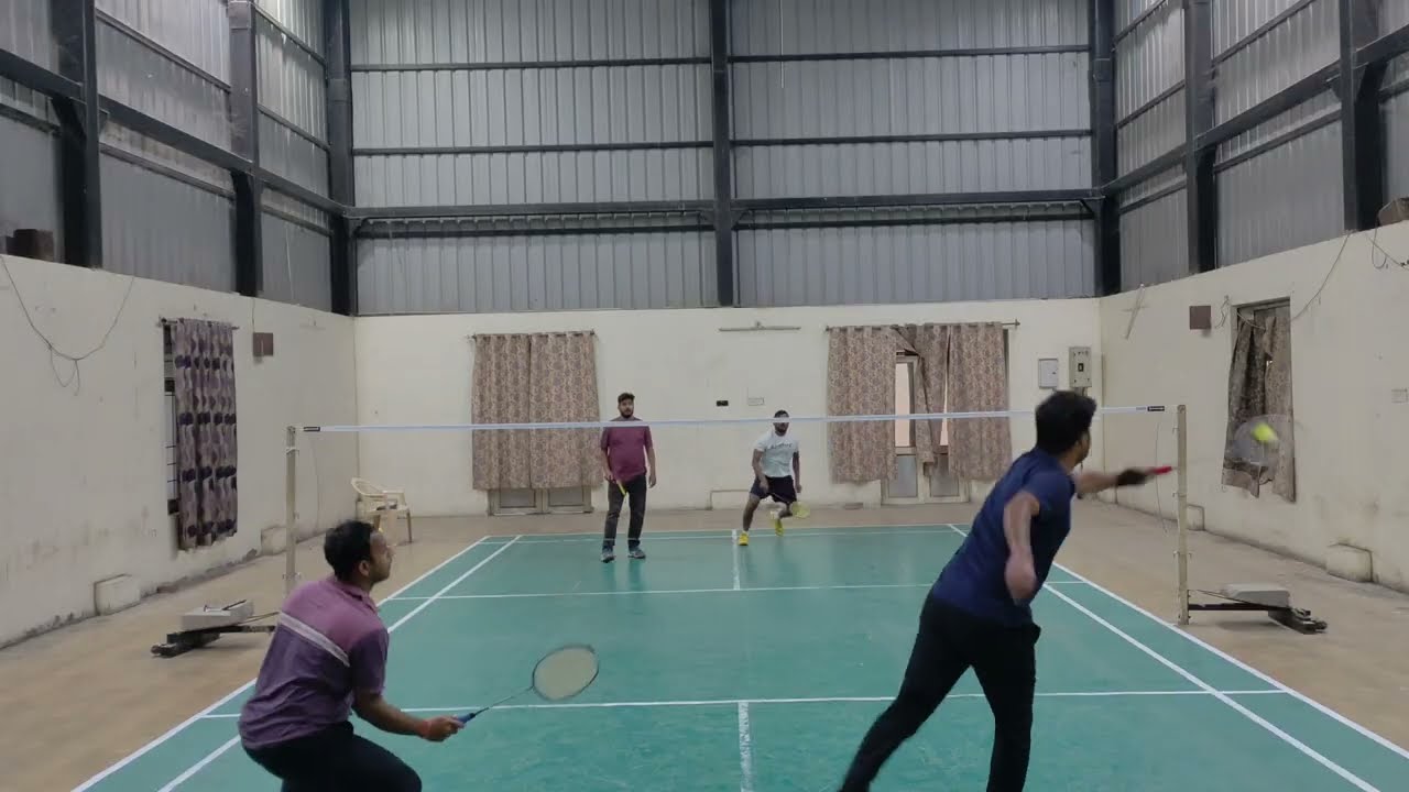 BK Yadav & Ashish Goyal Vs GS Verma & Niraj 🏸 Badminton doubles match 