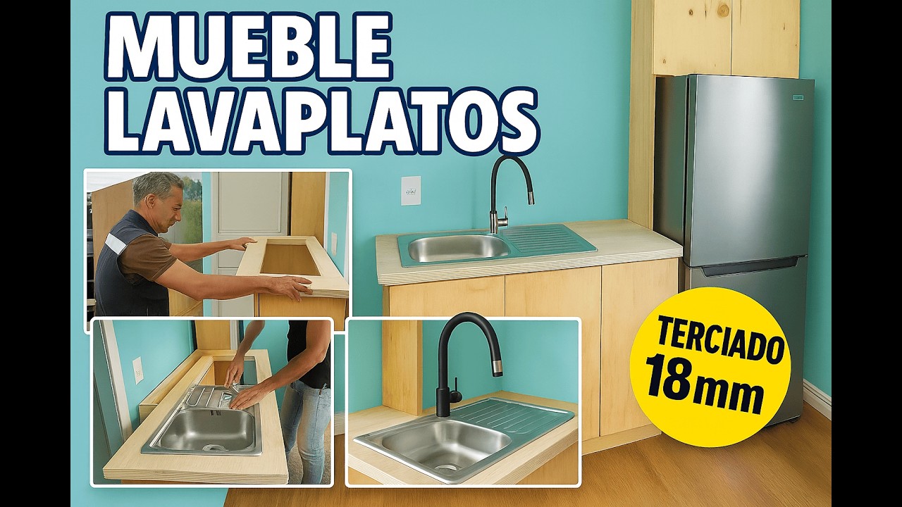 ¡Descubre ¡Cómo Crear un Mueble para lavar vajillas ¡Usando Sólo Madera Contrachapada o Terciado!