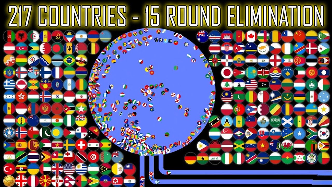 217 Countries - 15 Round Marble Eliminations | WORLD MARBLE RACE #96