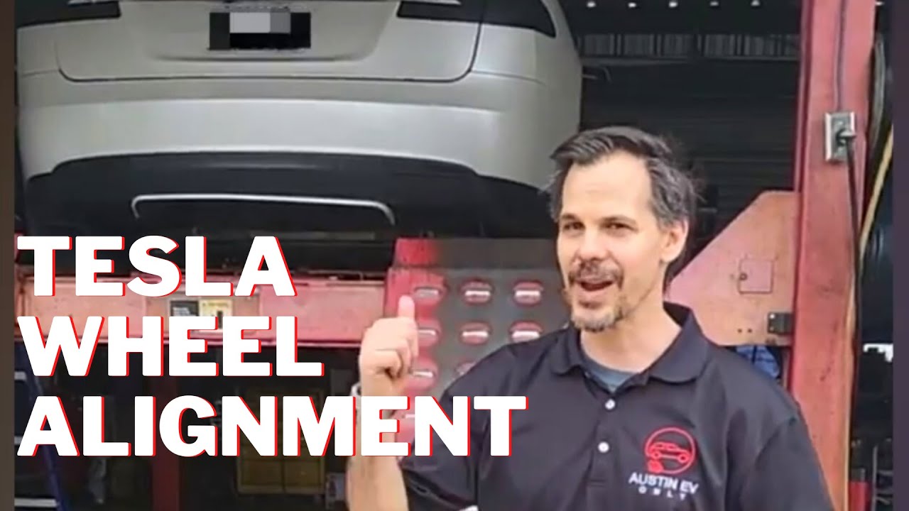 Tesla Wheel Alignment fixes severe tire wear
