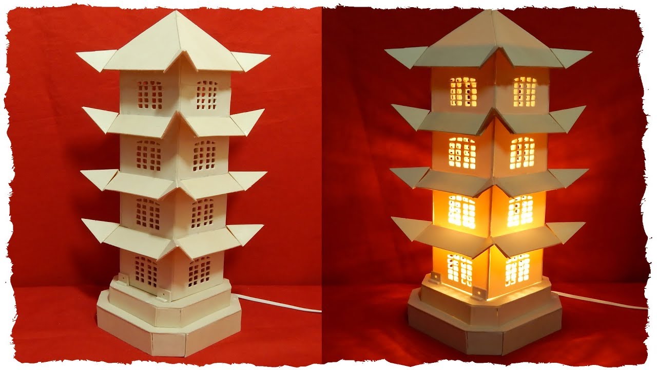 Aprenda fazer uma luminária torre chinesa de pvc