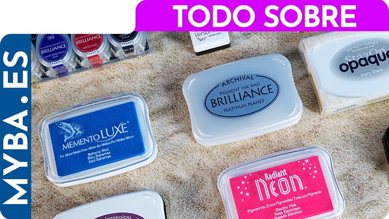 Comparativa tintas scrapbooking Tsukineko. Iniciaci&oacute;n tintas sellos scrap.