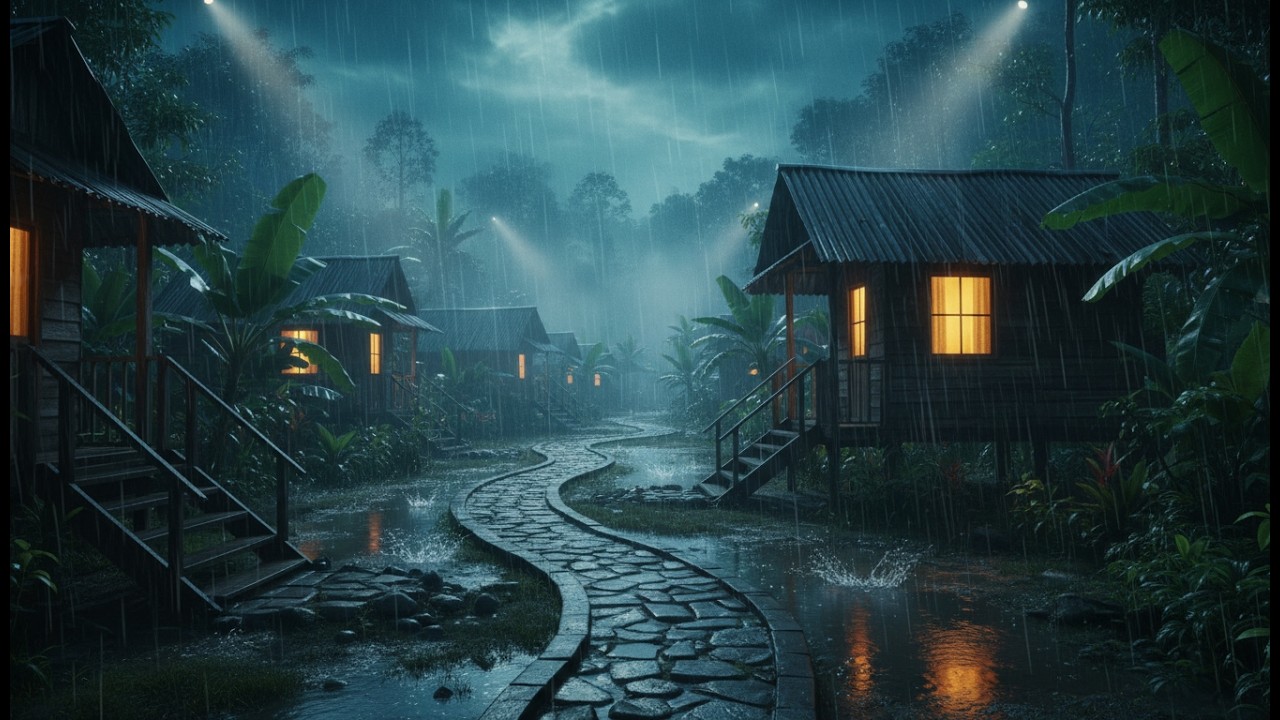 Rain Sounds for Sleeping 😴 Powerful Heavy Rain for Deep Sleep, Stress Relief & Peaceful Relaxation