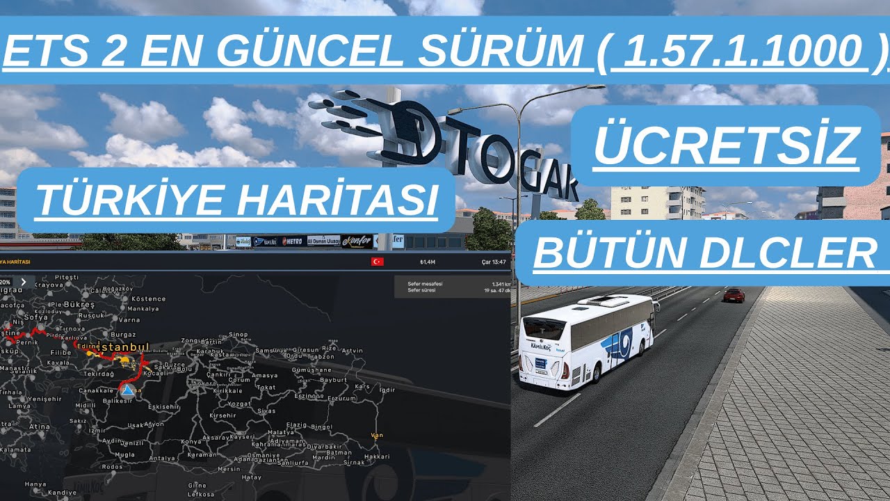 ETS 2 SON S&Uuml;R&Uuml;M (1.57.1.1) &Uuml;CRETSİZ DLC VE T&Uuml;RKİYE HARİTASI KURULUMU