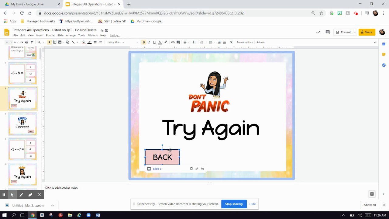 How to make a self checking quiz on Google Slides