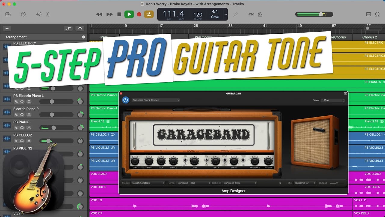 PRO Guitar Tones with GarageBand Amp Designer (GarageBand Tutorial)