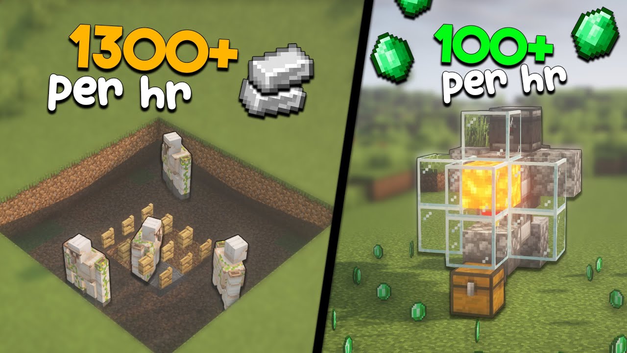 3 MUST HAVE Farms for Minecraft 1.21! (IRON, FOOD+EMERALDS & MOB FARMS)