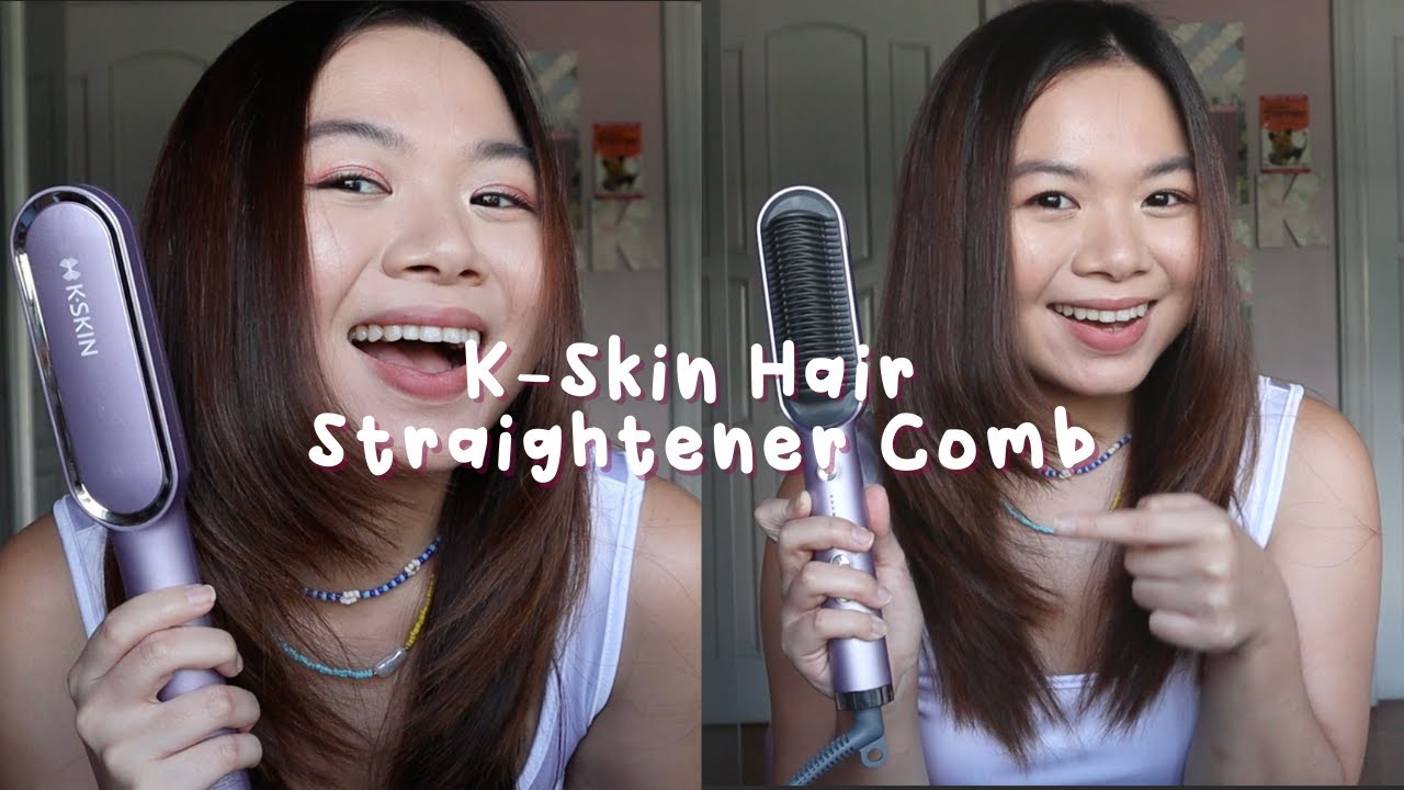 How I fix my hair in less than 10mins! | K-Skin Negative Ion Straightener Comb | Kye Sees
