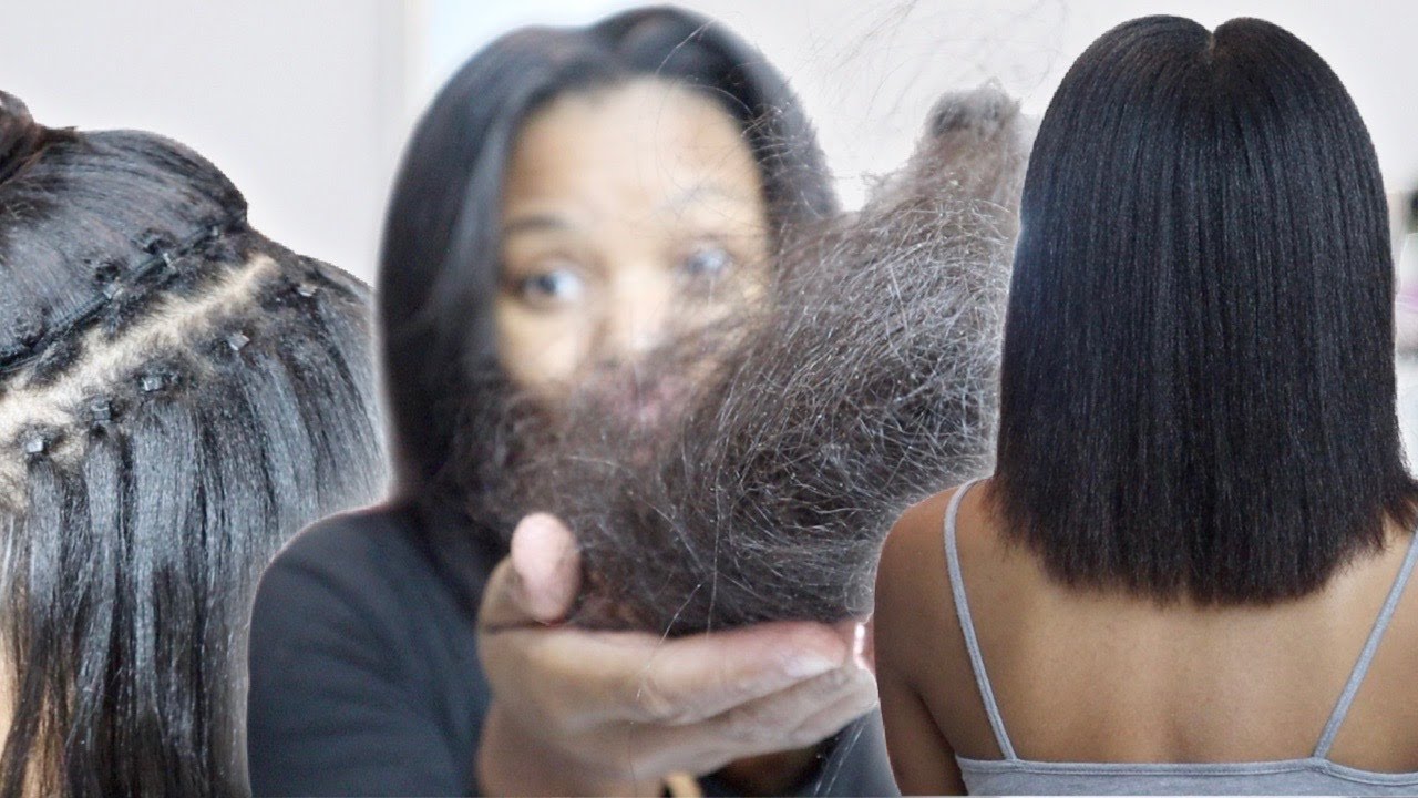 1 Month Old Braidless Sew-in Removal *NIGHTMARE* 😩