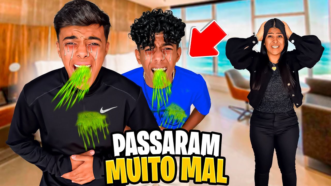 GABRIEL E ESTEVÃO PASSANDO MUITO MAL AQUI EM MIAMI!😱 VOU TER QUE LEVAR NO HOSPITAL?