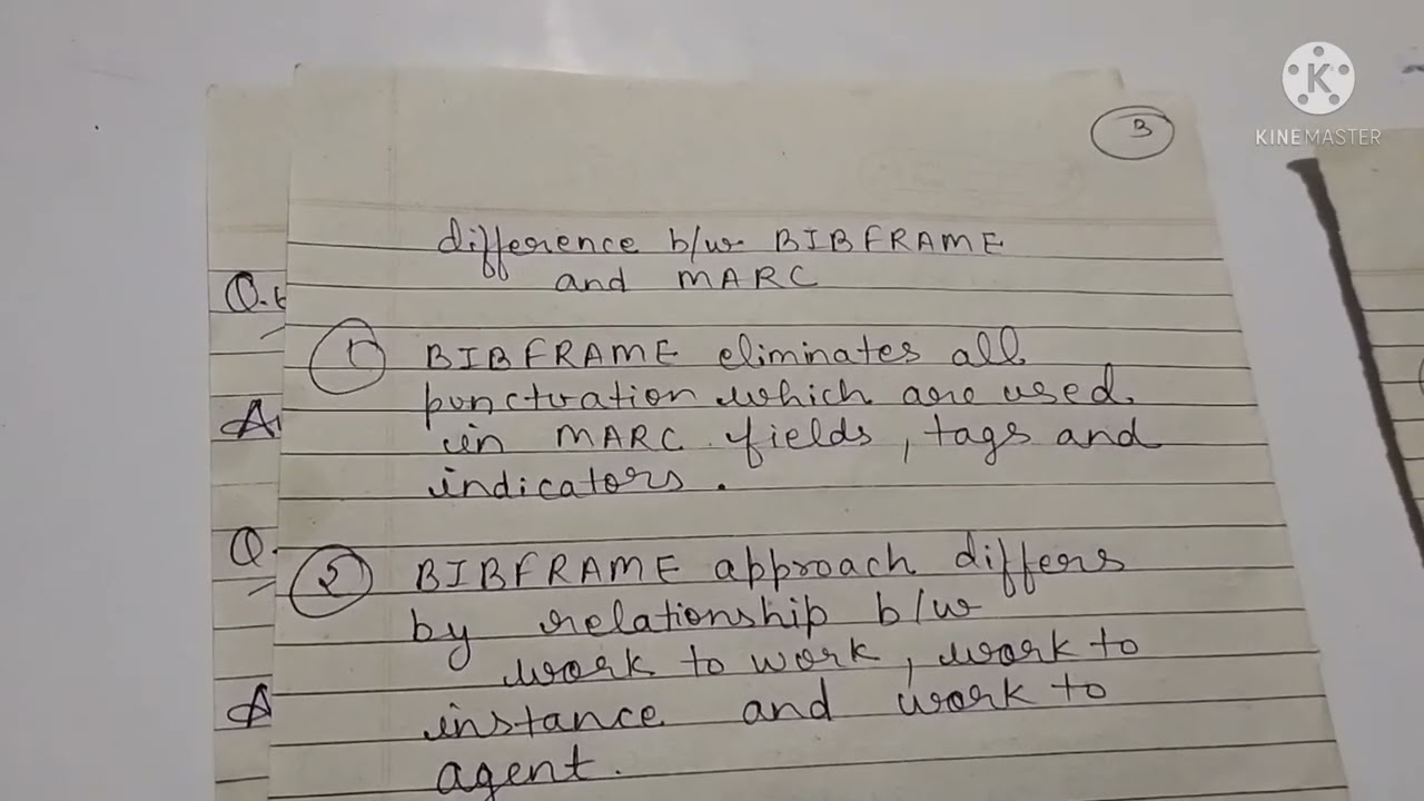 Bibliographic framework