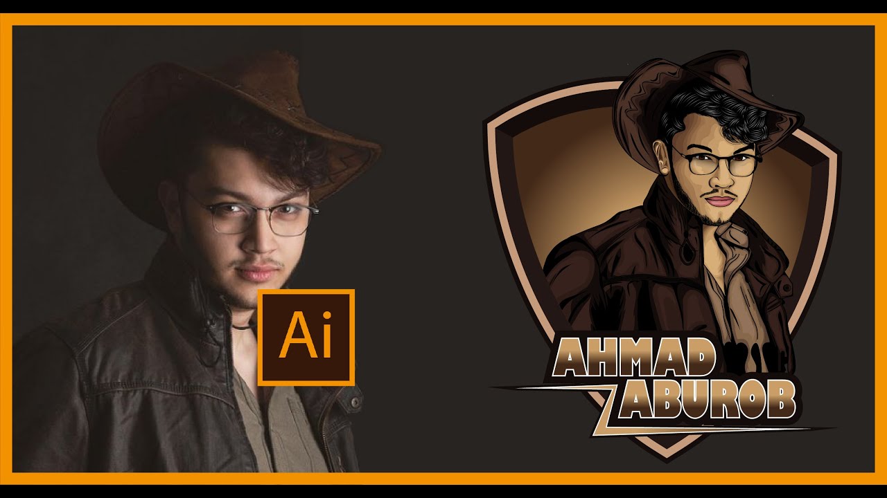 Drawing Cartoon Character for The Youtuber Ahmad Aburob | Speed Art